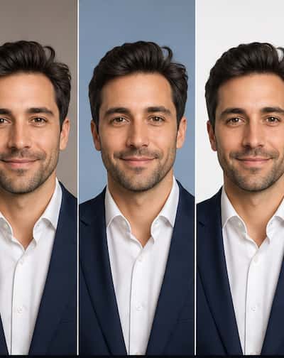 Professional headshot background variation preview
