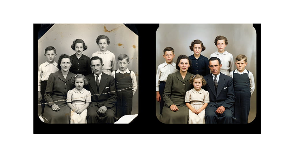 Photo restoration & colorization