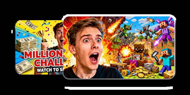 Thumbnails and Social media graphics