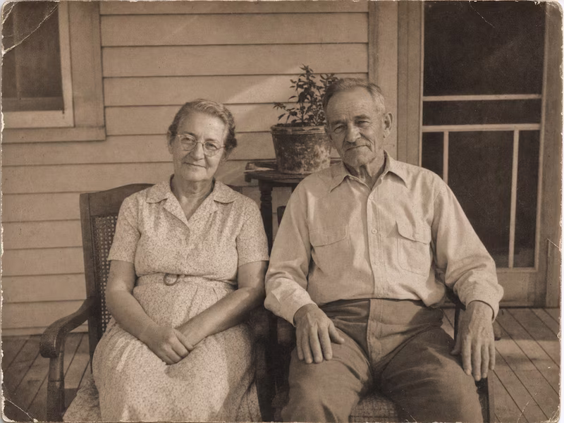 Porch grandparents photo