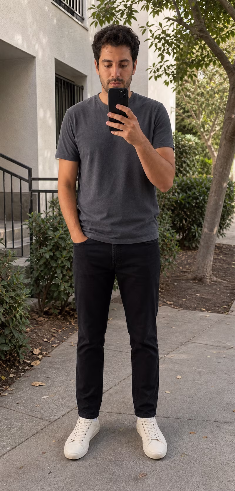 Outdoor photo to streetwear styling
