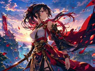 Cinematic anime character key art preset preview