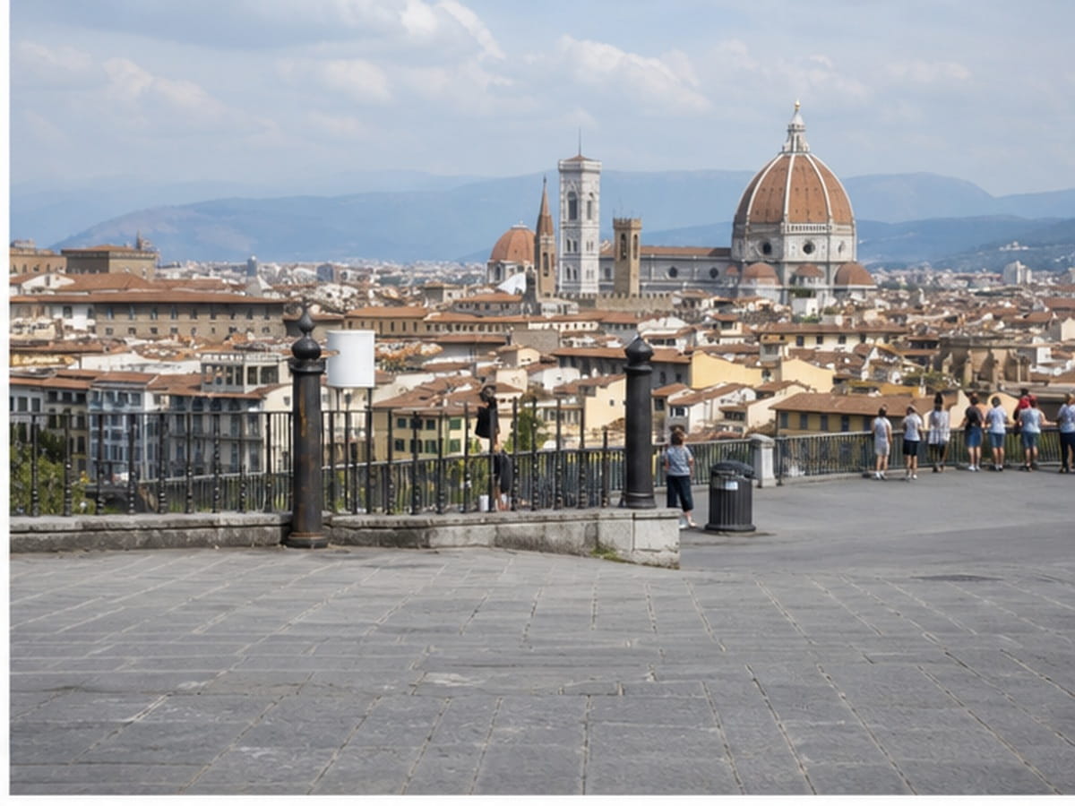 Travel photo after two people are removed