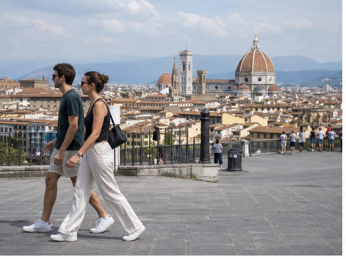 Travel photo before two people are removed