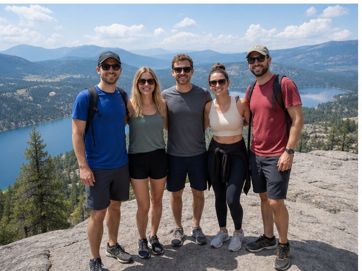 Group photo before a person is removed