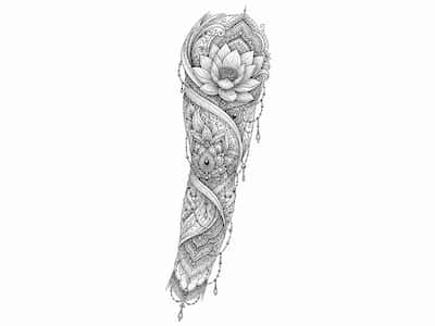 Ornamental sleeve tattoo preset preview