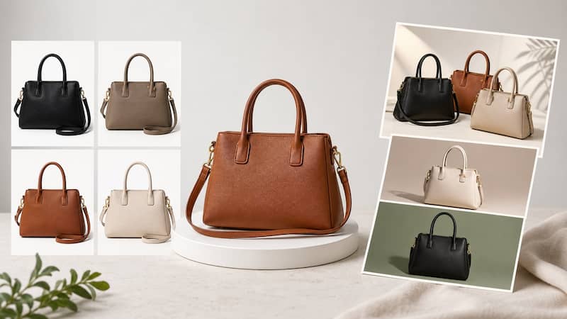Ecommerce product campaign images in a clean studio layout