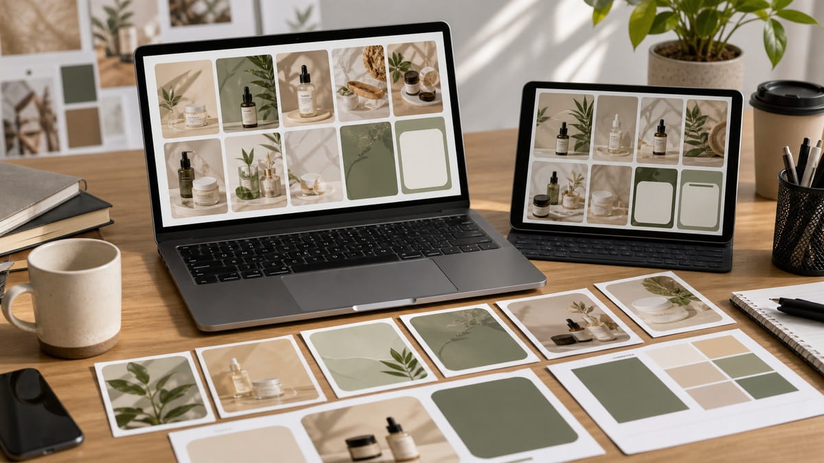 Consistent social media campaign image variations